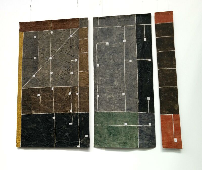Untitled (3 pieces) - a Paintings by Hannie Kortland